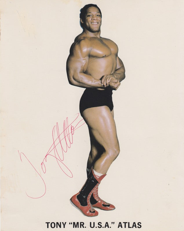 1980's WWWF (signed) Mr. USA Tony Atlas Promo Photo PWcatalog