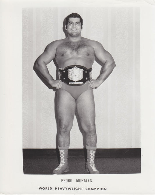 1970s WWWF CHAMPION Pedro Morales Promo Photo
