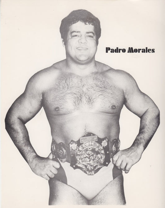 1980s WWWF INTERCONTINENTAL CHAMPION Pedro Morales Promo Photo