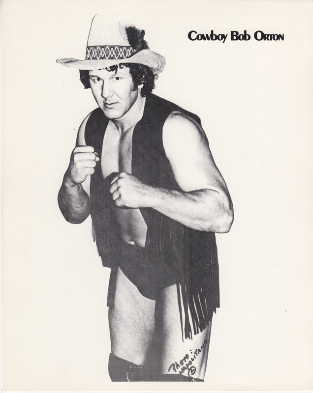 1980's WWWF Cowboy Bob Orton Promo Photo PWcatalog