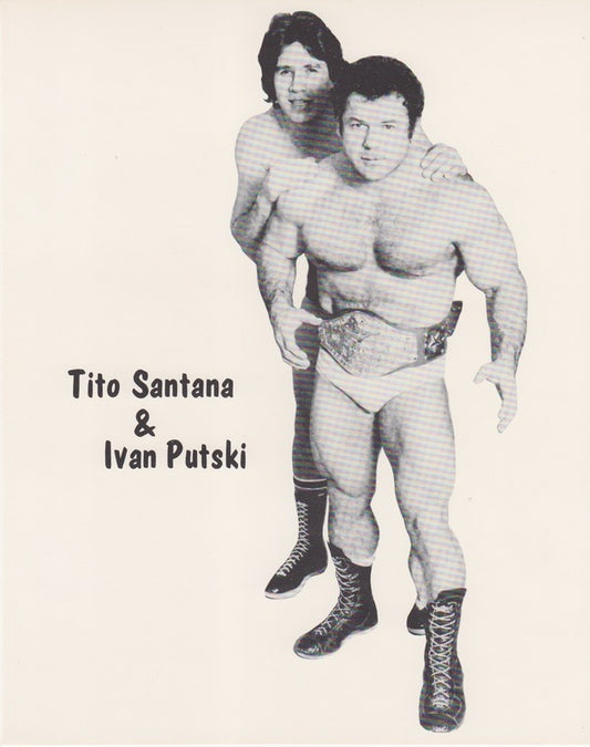 1980 WWWF TAG TEAM CHAMPIONS Tito Santana Ivan Putski Promo Photo