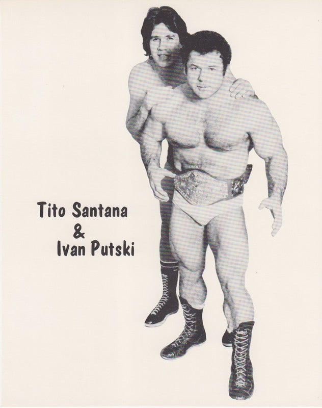 1980 WWWF TAG TEAM CHAMPIONS Tito Santana Ivan Putski Promo Photo PWcatalog