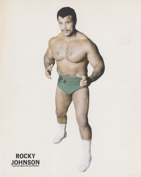 1980s WWWF Rocky Johnson Promo Photo