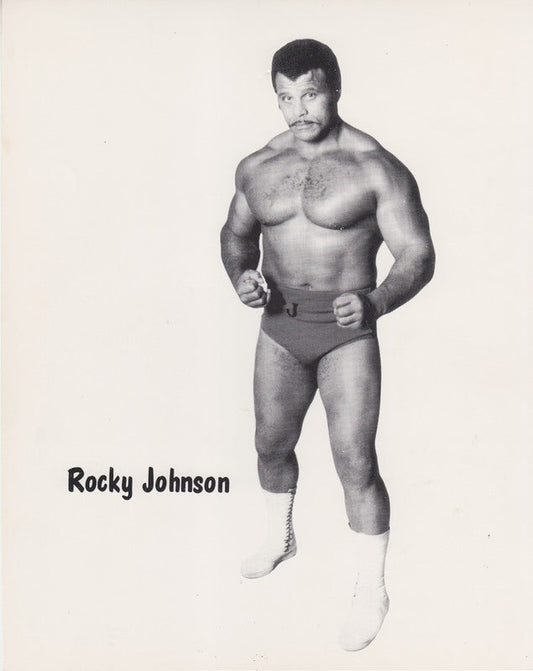 1980s WWWF Rocky Johnson Promo Photo