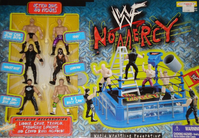 1999 WWF Jakks Pacific Mini Slammin' Action No Mercy Action Ring & Figures Action & Toy Figures PWcatalog