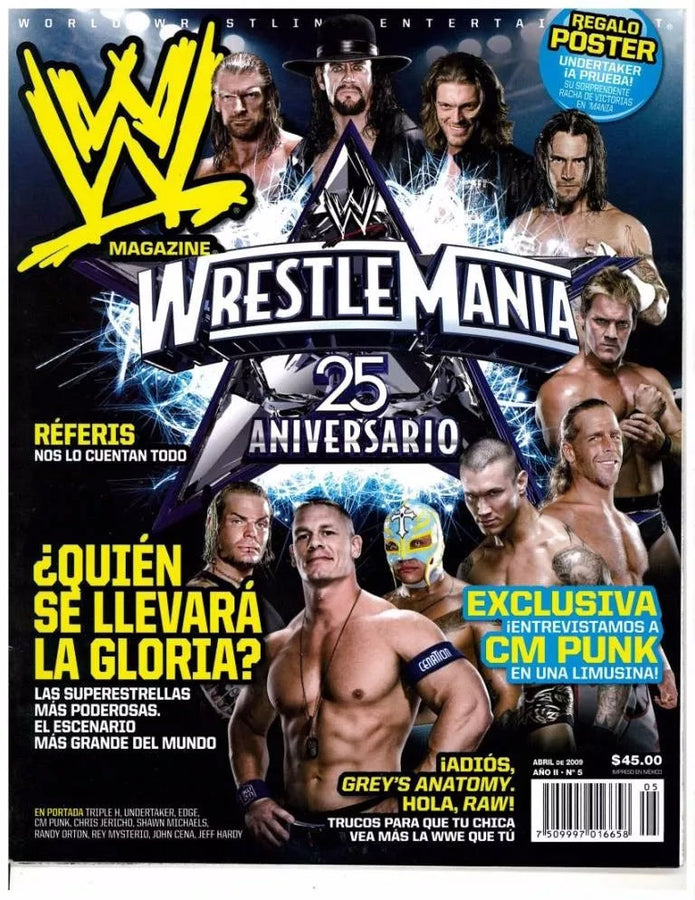 WWE Magazine from Mexico April 2009 Magazine PWcatalog