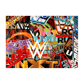 WWE Logos 11 x 14 Rob Schamberger Art Print Wall art PW Catalog