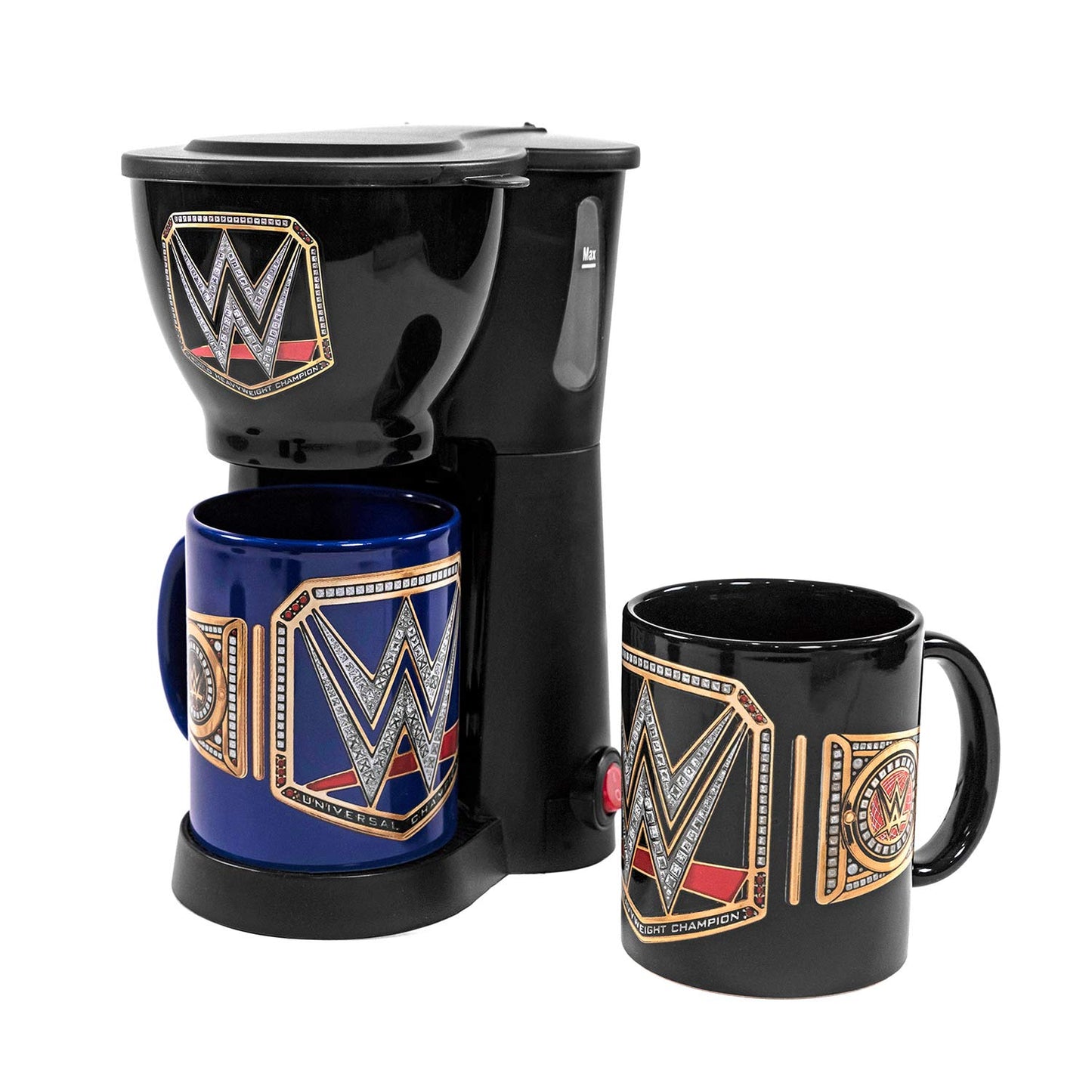 WWE Championship Coffee Maker & Mugs Set