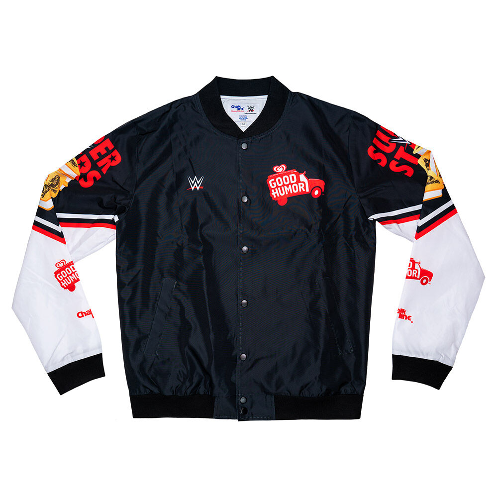 WWE x Good Humor Fanimation Chalk Line Jacket Front 