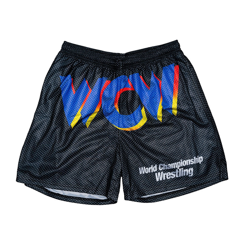 WCW Logo Chalk Line Shorts  1