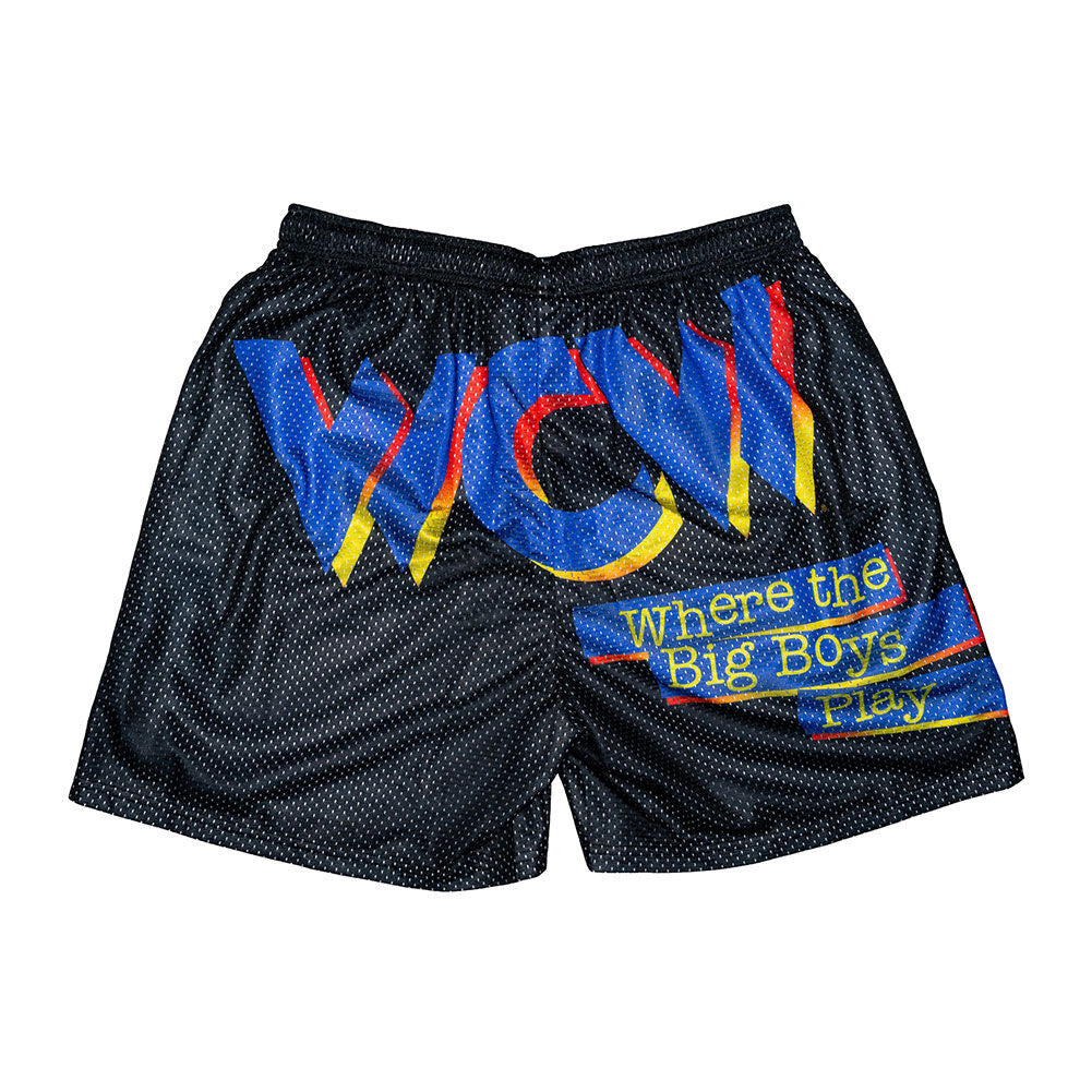 WCW Logo Chalk Line Shorts  2