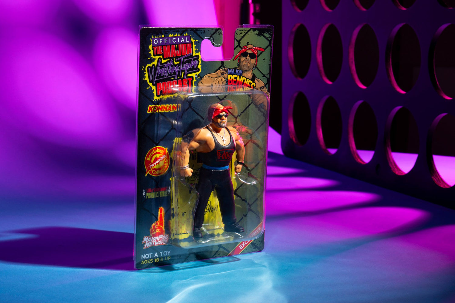 Major Wrestling Figure Podcast Major Bendies Konnan [Exclusive] Action & Toy Figures PWcatalog