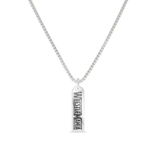 WrestleMania 35 Bixler Women's Dog Tag Pendant in Sterling Silver Jewelry PW Catalog
