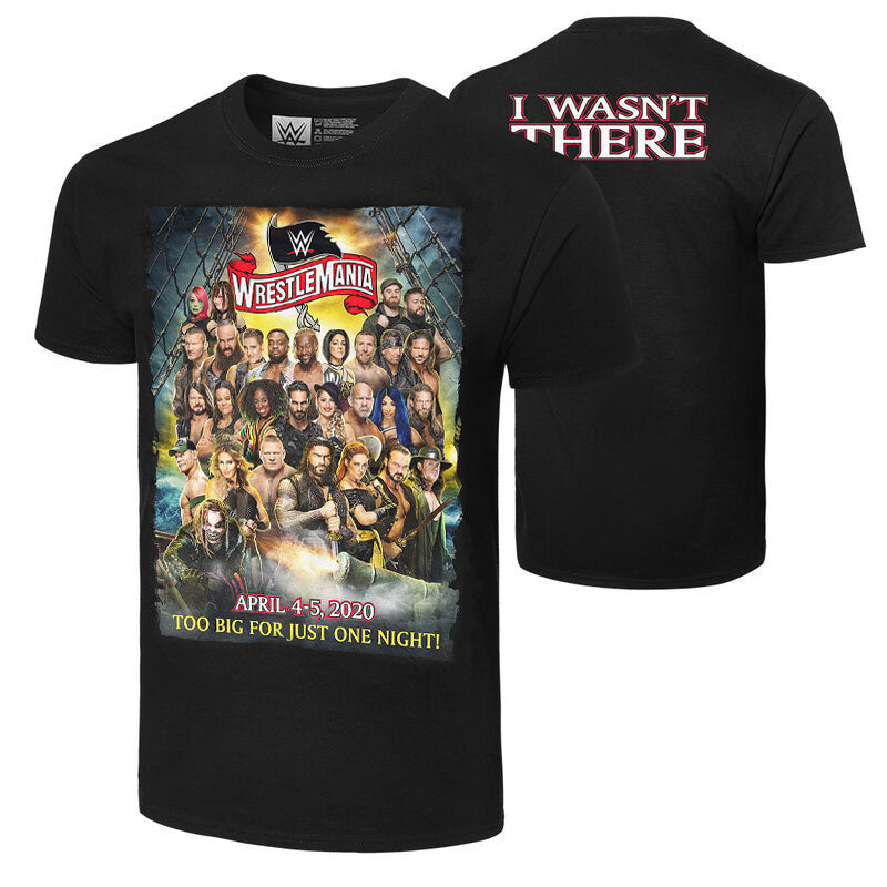 WrestleMania 36 "Too Big for Just One Night!" Authentic T-Shirt T-Shirt PW Catalog