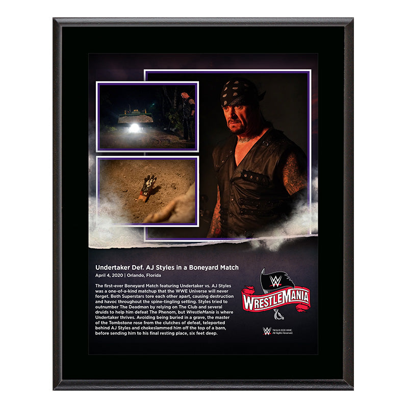 WrestleMania 36 Undertaker 10 x 13 Limited Edition Plaque