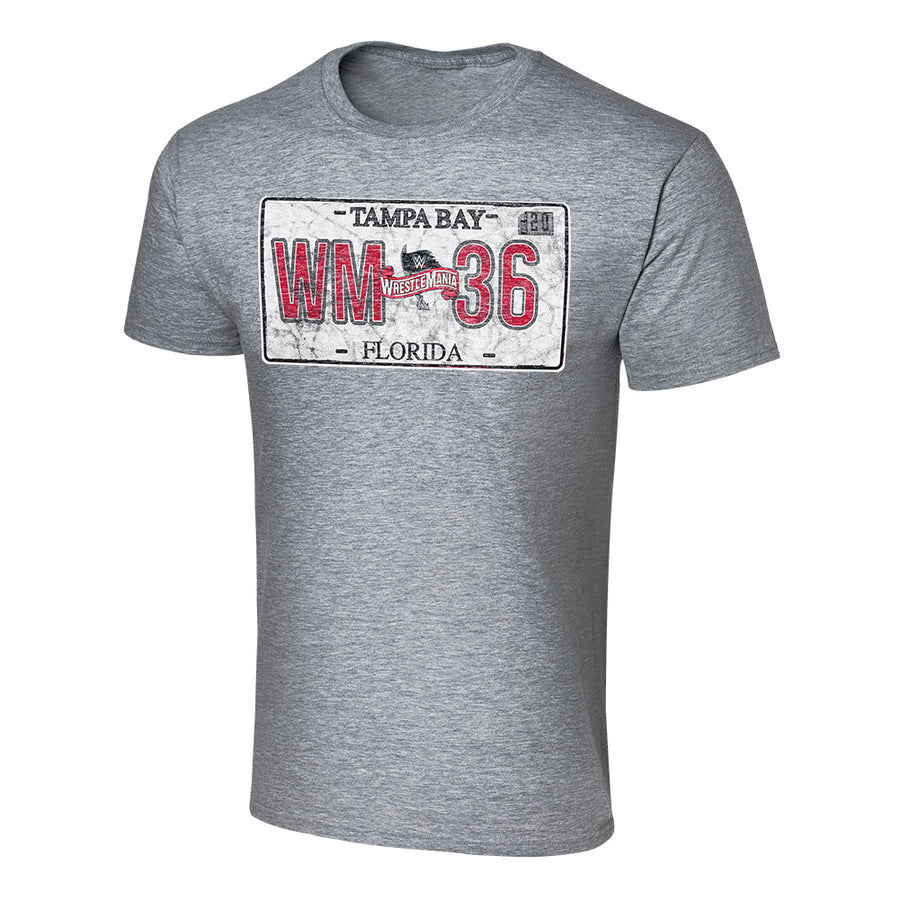WrestleMania 36 "License Plate" T-Shirt T-Shirt PW Catalog