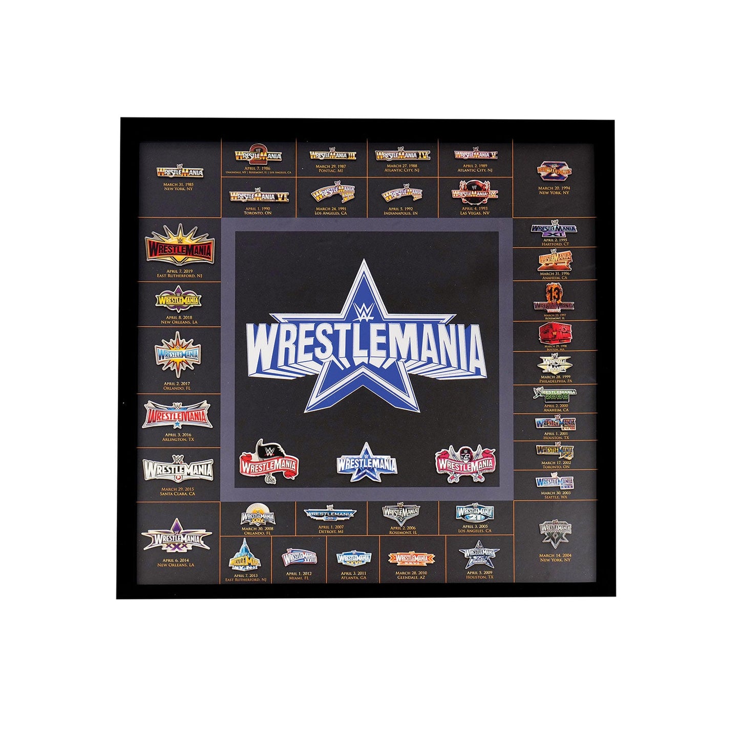 WrestleMania 38 Collector's Pin Set Frame