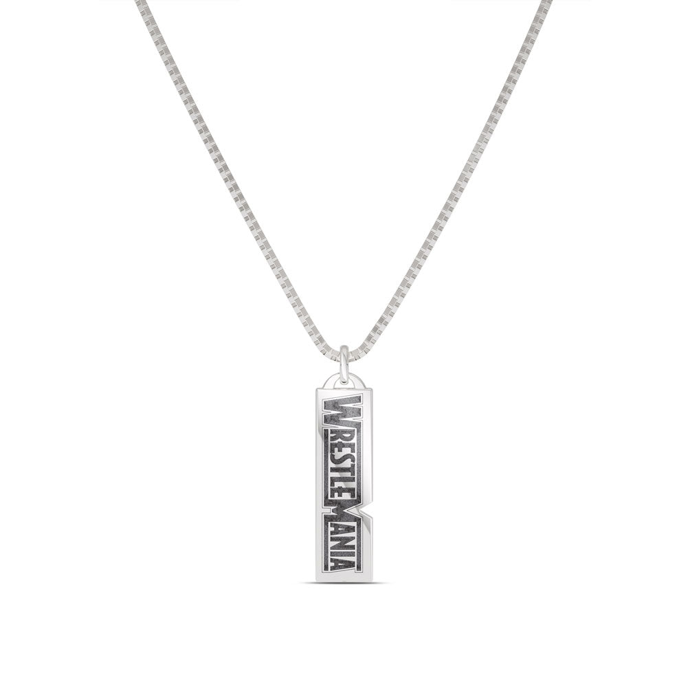 WrestleMania 35 Bixler Dog Tag Pendant in Sterling Silver