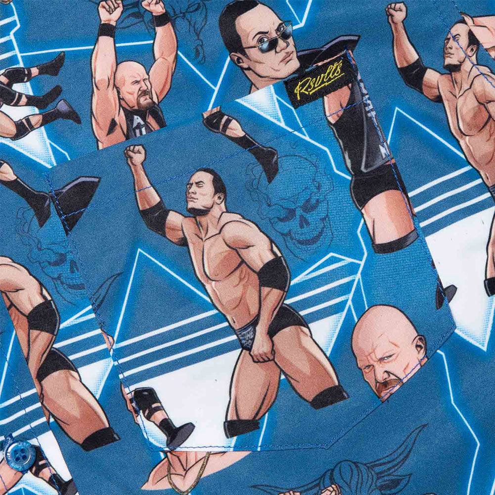WrestleMania X7 Austin vs Rock RSVLTS Button Down Shirt 4