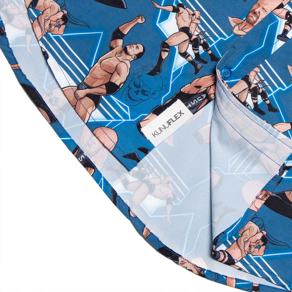 WrestleMania X7 Austin vs Rock RSVLTS Button Down Shirt 5