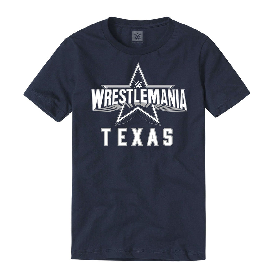 WrestleMania 38 "Texas Star" Navy T-Shirt T-Shirt PWcatalog