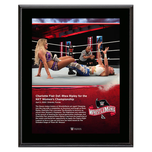 WrestleMania 36 Charlotte Flair 10 x 13 Limited Edition Plaque Plaque PW Catalog