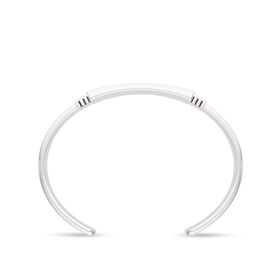 WrestleMania 35 Bixler Ribbed Cuff Bracelet in Sterling Silver