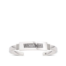 WrestleMania 35 Bixler Ribbed Cuff Bracelet in Sterling Silver