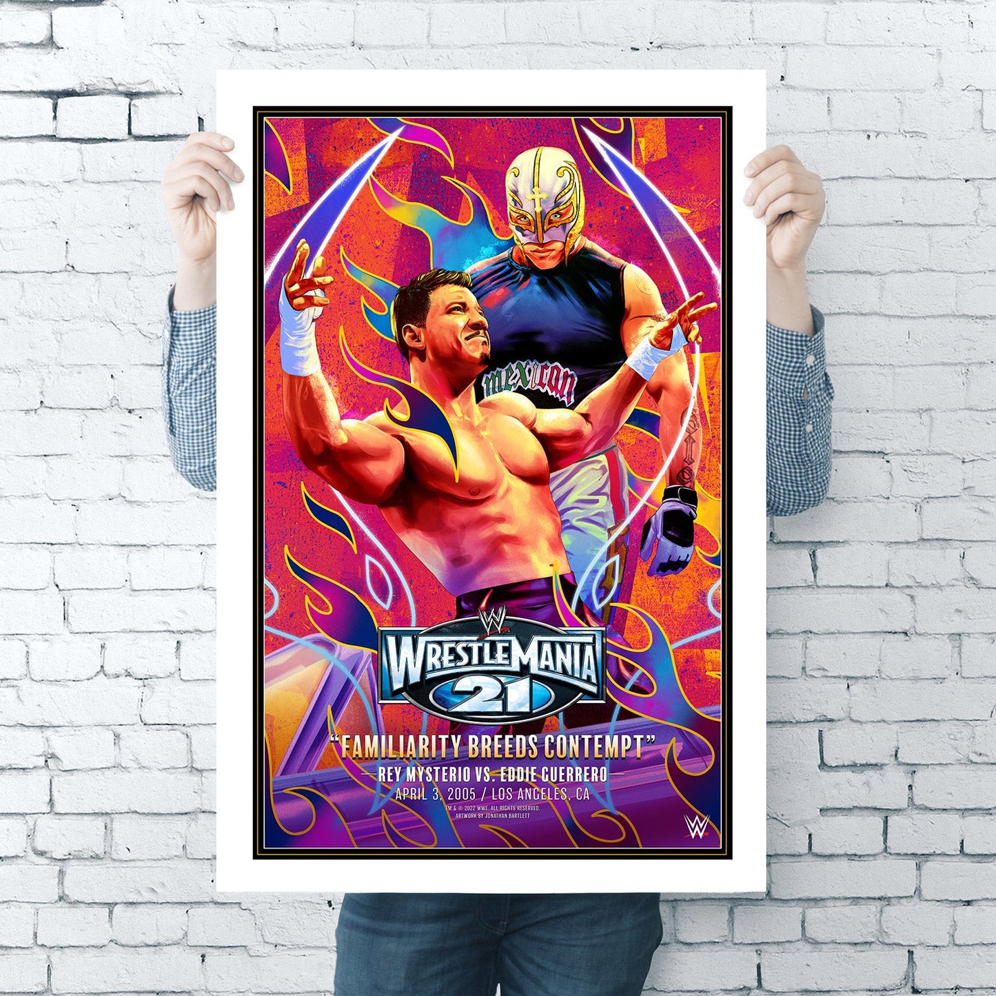 WrestleMania 21 "Familiarity Breeds Contempt" 24x36 Art Poster
