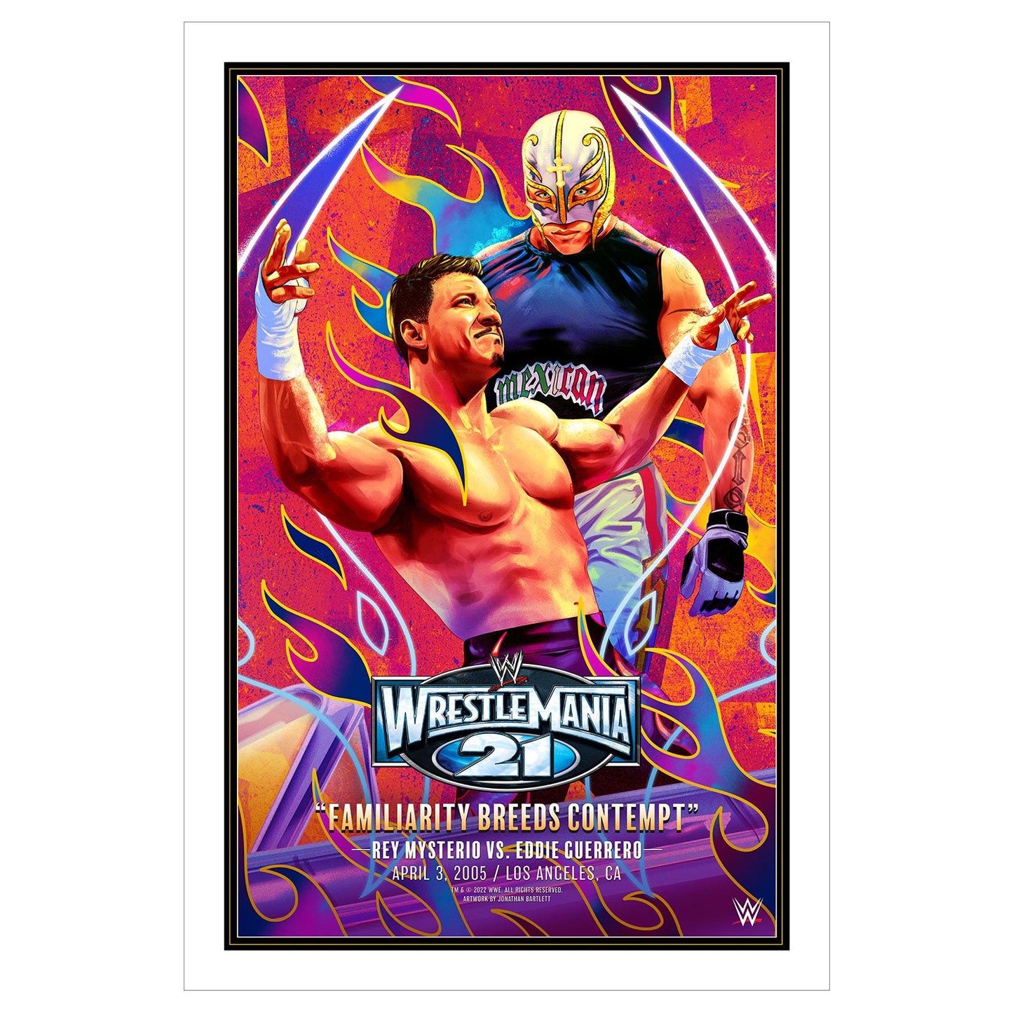 WrestleMania 21 "Familiarity Breeds Contempt" 24x36 Art Poster