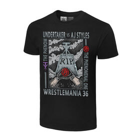 WrestleMania 36 Undertaker vs AJ Styles Match Up T-Shirt T-Shirt PW Catalog