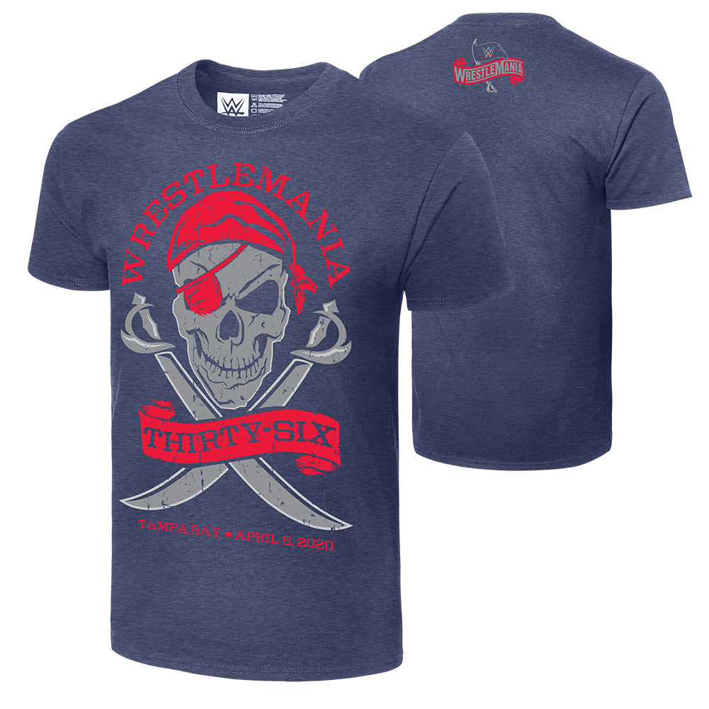 WrestleMania 36 "Skull Crossed" T-Shirt T-Shirt PW Catalog