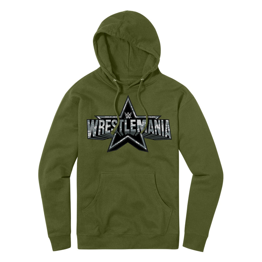 WrestleMania 38 Camo Pullover Hoodie Sweatshirt Hoodie PWcatalog