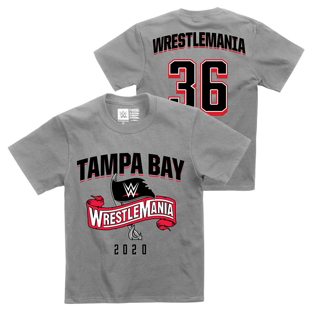WrestleMania 36 "Sports Style" Youth Grey T-Shirt T-Shirt PW Catalog