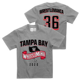 WrestleMania 36 "Sports Style" Youth Grey T-Shirt T-Shirt PW Catalog