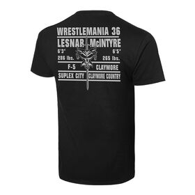 WrestleMania 36 Brock Lesnar vs Drew McIntyre Match Up T-Shirt T-Shirt PW Catalog