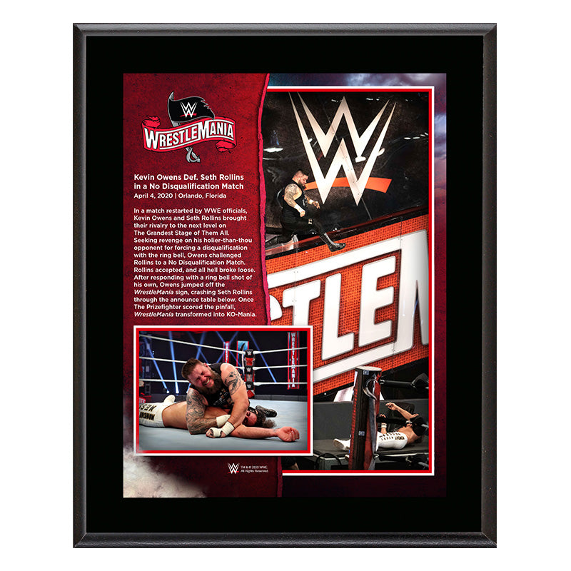 WrestleMania 36 Kevin Owens 10 x 13 Limited Edition Plaque