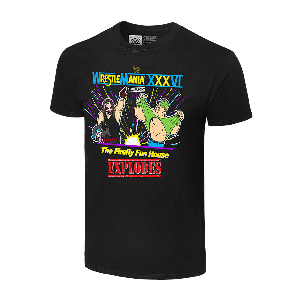 WrestleMania 36 "The Firefly Fun House Explodes" T-Shirt T-Shirt PW Catalog