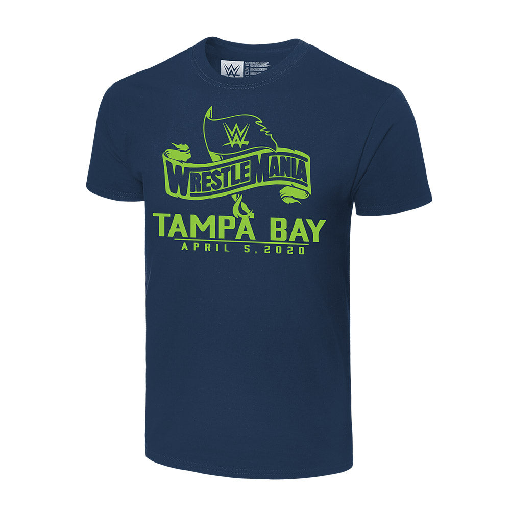 WrestleMania 36 Neon Logo T-Shirt T-Shirt PW Catalog