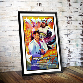 WrestleMania III Ricky Steamboat vs Randy Savage Legendary Moments Poster