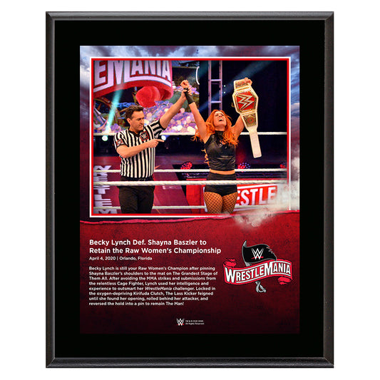 WrestleMania 36 Becky Lynch 10 x 13 Limited Edition Plaque Plaque PW Catalog