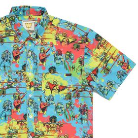 Hulk Hogan vs. Ultimate Warrior RSVLTS Button Down Shirt