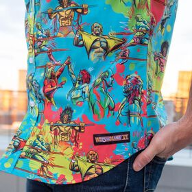 Hulk Hogan vs. Ultimate Warrior RSVLTS Button Down Shirt