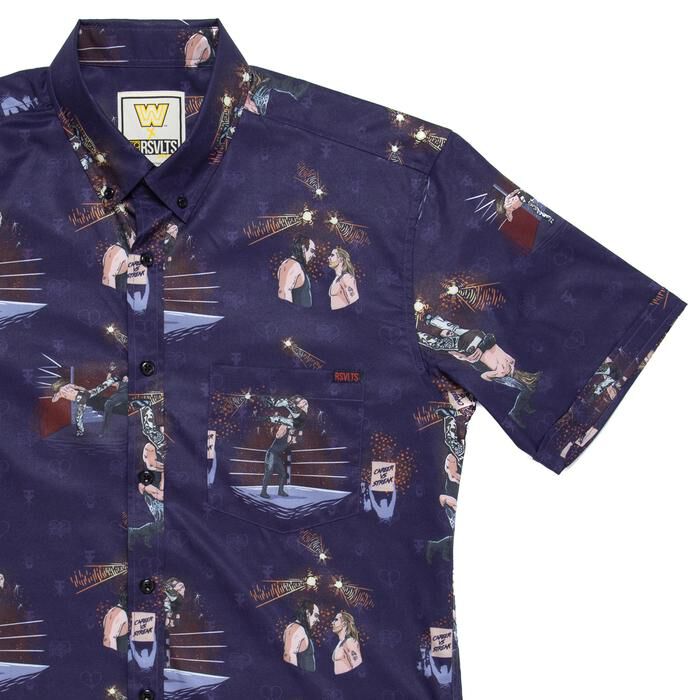 Undertaker vs. Shawn Michaels RSVLTS Button Down Shirt 1
