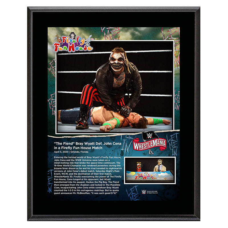 WrestleMania 36 The Fiend Bray Wyatt 10 x 13 Limited Edition Plaque