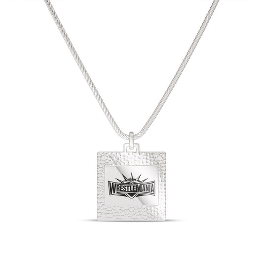 WrestleMania 35 Bixler Sqaure Pendant in Sterling Silver