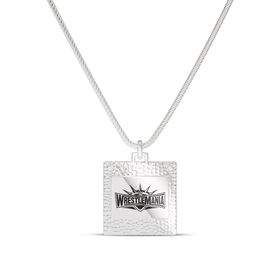 WrestleMania 35 Bixler Sqaure Pendant in Sterling Silver