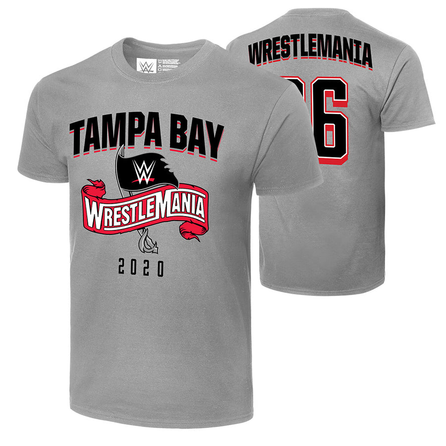 WrestleMania 36 "Sports Style" Grey T-Shirt T-Shirt PW Catalog