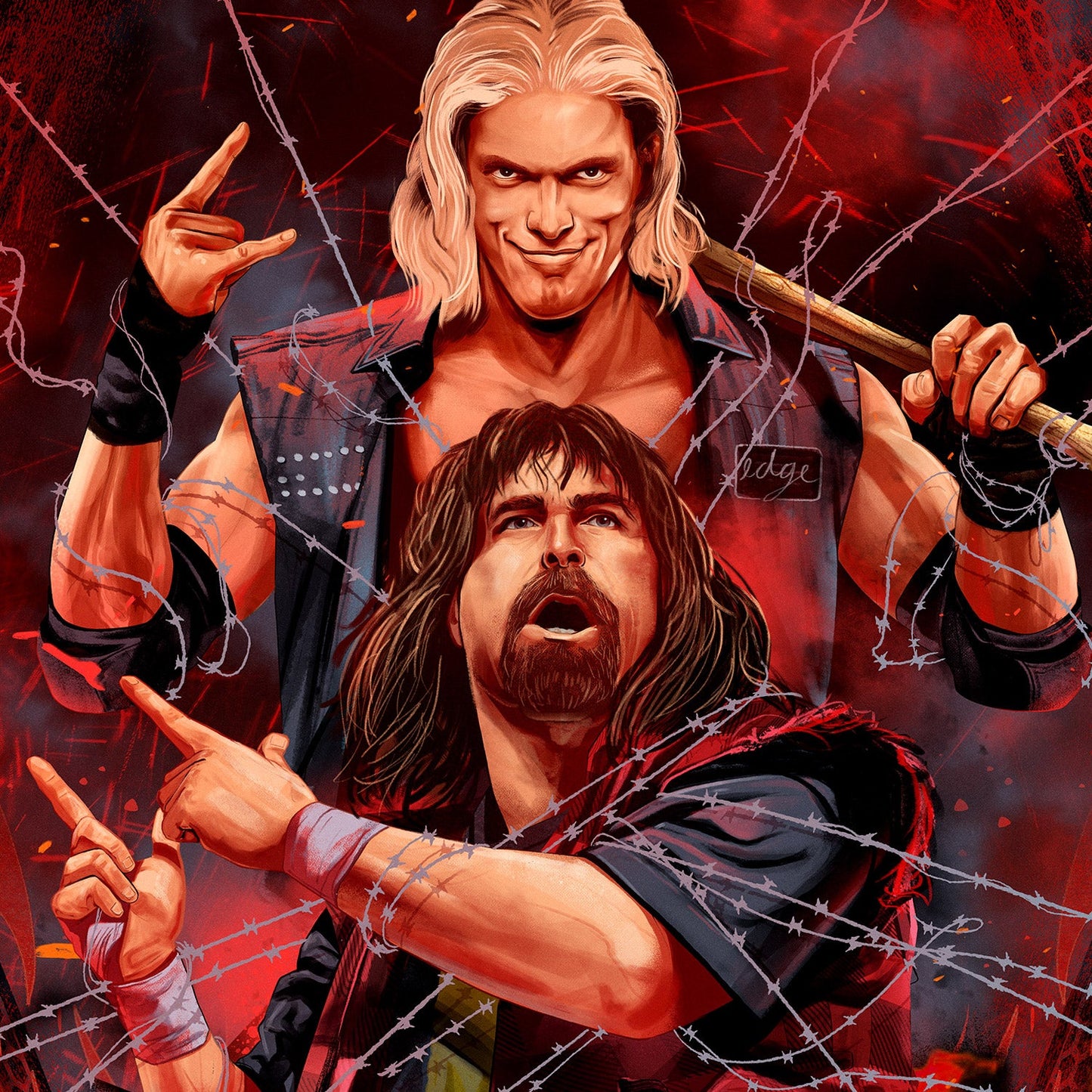 WrestleMania 22 "Hardcore Legend vs Ultimate Opportunist" 24x36 Art Poster