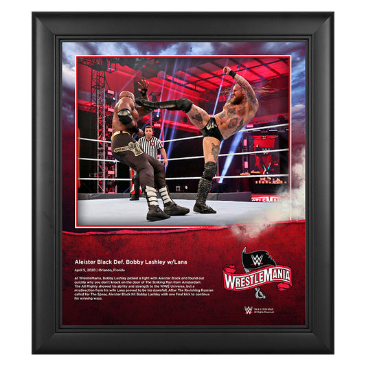 WrestleMania 36 Aleister Black 15 x 17 Limited Edition Plaque Plaque PW Catalog